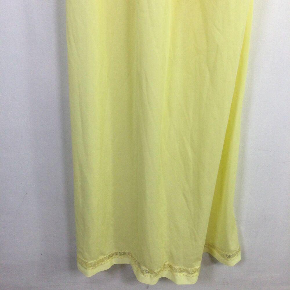 Lucy Larcom Womens Nightgown Maxi Dress V-Neck Sleeveless Pleated Yellow Size 36 - Picture 4 of 16